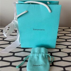 Tiffany & Co. Turquoise paper Bag and small dust bag